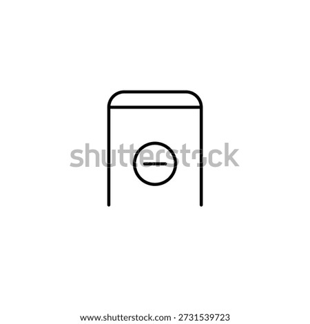 Phone and minus. Device connection unavailable. Pixel perfect, editable stroke vector icon