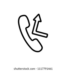 phone - miss call icon vector