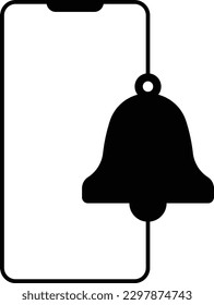 phone mobile alarming ringing bell Glyph
