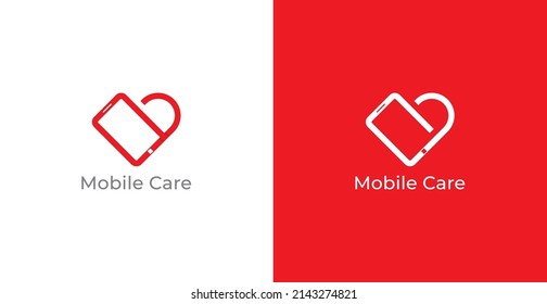 Phone And Mobile Care Logo Concept Sign Icon Symbol Design. Phone Repair Logo