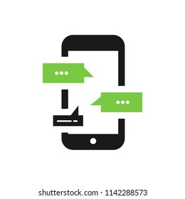 Phone or Mobile Chat Icon