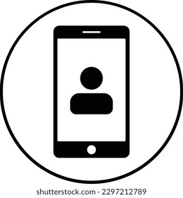 phone mobile connection communication avatar Outline
