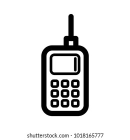 Phone mobile flat design icon vector template.