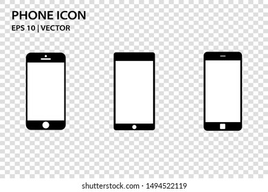 Phone mobile flat vector icon set for website, support, operator, business, service, site. Isolated telephone cell button design collection device. Gadget template handset illustration object