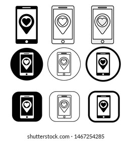 Phone mobile icon sign symbol
