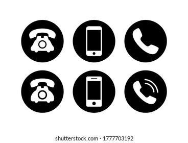 Phone and Mobile Phone icon vector. Call icon symbol illustration