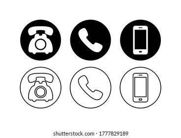 Phone and Mobile Phone icon vector. Call icon symbol illustration