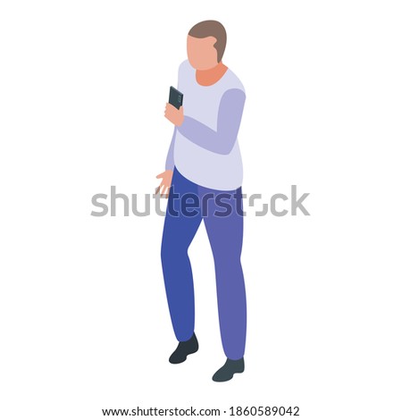 Phone mobile payment icon. Isometric of phone mobile payment vector icon for web design isolated on white background