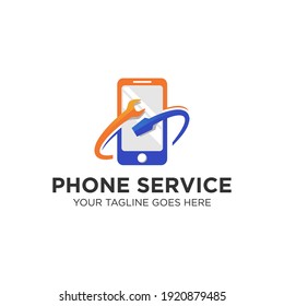 Phone mobile repair service logo vector