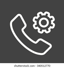 Phone, mobile, settings icon vector image. Can also be used for material design. Suitable for use on web apps, mobile apps and print media.