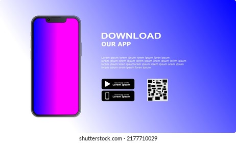 phone mockup for apps design vector