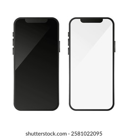 Phone Mockup Black and White