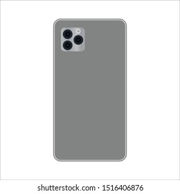 phone mockup with blank screen. Back and front view realistic. Mock up phone with blank screen 