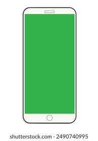 Phone mockup empty green screen ui