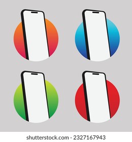 paro telefónico en cuatro colores diferentes