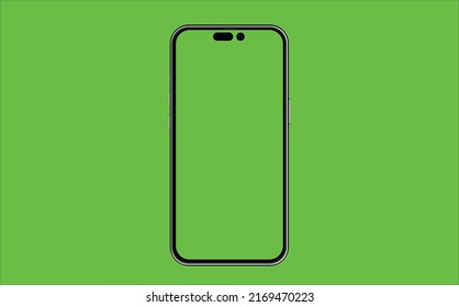 Phone Mockup  , new smartphone generation of pro to mini. Mock up screen on green and include Transparent Vector for web site design app 	