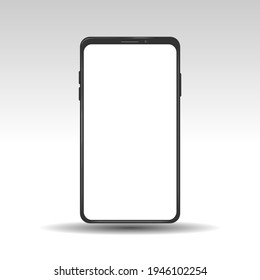Phone mockup on a gradient background. Vector illustration. 