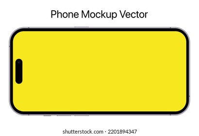 Phone mockup smartphone mobile app vector illustration isolated on background with a blank screen