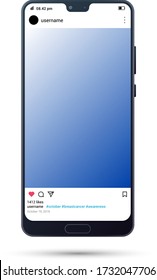 Phone mockup template.  Smart phone mockup