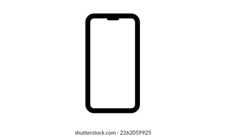 Phone model thirteen version icon. Flat vector graphic.