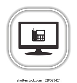 phone.  Modern design flat style icon