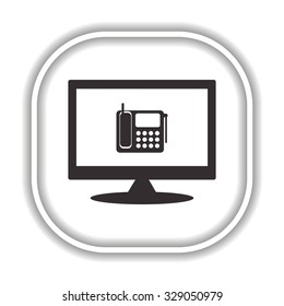 phone.  Modern design flat style icon
