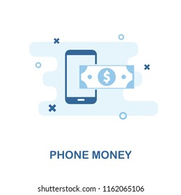 Phone Money creative icon. Simple element illustration. Phone Money concept symbol design from mobile phone collection. Can be used for web, mobile and print. web design, apps, software, print.