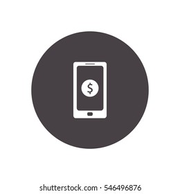 phone money payment icon vector illustration, can be used for web and mobile design