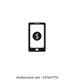 phone money payment icon vector illustration, can be used for web and mobile design