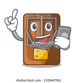 With phone mousetrap in the a character shape