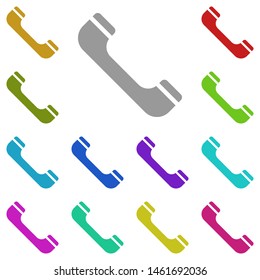 Phone multi color icon. Simple glyph, flat vector of web icons for UI and UX, website or mobile application