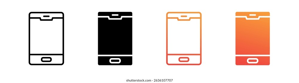 Conjunto de Ícones de Estilo Múltiplo do Telefone - Vetor