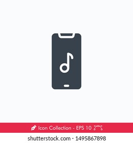 Phone Music App Icon / Vector