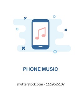 Phone Music creative icon. Simple element illustration. Phone Music concept symbol design from mobile phone collection. Can be used for web, mobile and print. web design, apps, software, print.