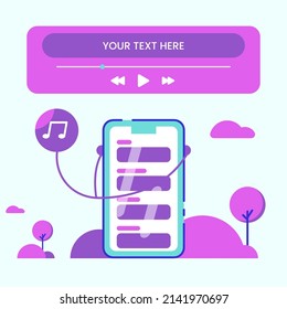 Phone Music Park Illustration Stock Vector (Royalty Free) 2141970697 ...