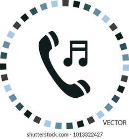 Phone music vector icon