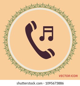 Phone music vector icon