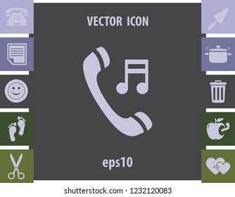 Phone music vector icon