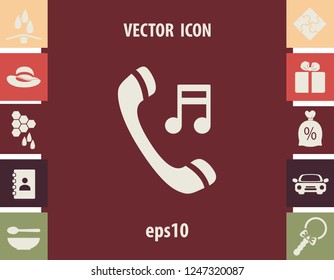Phone music vector icon