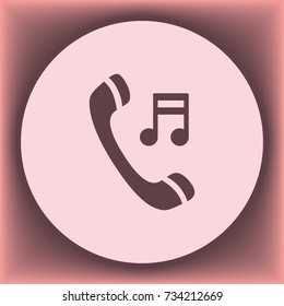 Phone music vector icon