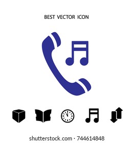 Phone music vector icon