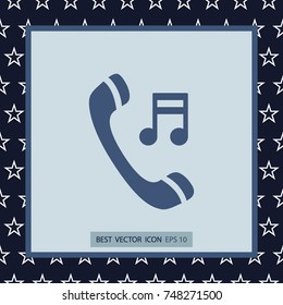 Phone music vector icon
