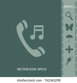 Phone music vector icon