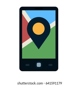 phone navigator flat icon