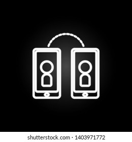 phone neon icon. Elements of conferencing set. Simple icon for websites, web design, mobile app, info graphics