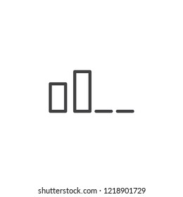Phone network signal outline icon. linear style sign for mobile concept and web design. Antenna level bars simple line vector icon. Symbol, logo illustration. Pixel perfect vector graphics