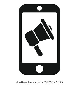 Phone news icon simple vector. Online message. Media like