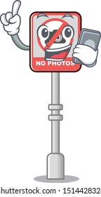 With phone no camera stuck to cartoon door