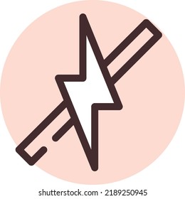 Teléfono sin linterna, ilustración, vector sobre un fondo blanco.