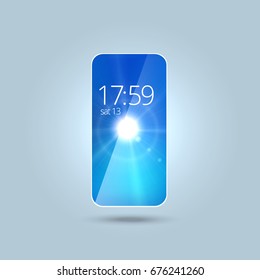 phone with no home button vector illustration  